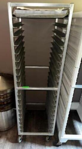 DESCRIPTION: TWENTY PAN ROLL ABOUT RAY RACK ADDITIONAL INFORMATION FRONT LOAD LOCATION: MAIN FLOOR QTY: 1