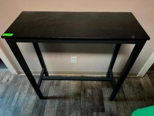 DESCRIPTION: 39 1/2" X 16" COUNTER HIGH ACCENT TABLE LOCATION: MAIN FLOOR QTY: 1