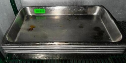 DESCRIPTION: (4) FULL SIZE STAINLESS INSERTS SIZE 2" DEEP LOCATION: KITCHEN THIS LOT IS: SOLD BY THE PIECE QTY: 4