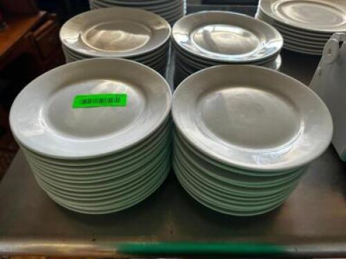 DESCRIPTION: (48) 8" CHINA PLATES SIZE 48" LOCATION: BAR / MAIN FLOOR THIS LOT IS: SOLD BY THE PIECE QTY: 48