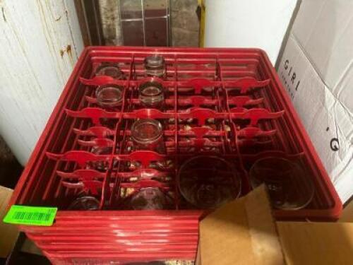 DESCRIPTION: GLASS RACK W/ ASSORTED GLASSES LOCATION: BASEMENT THIS LOT IS: ONE MONEY QTY: 1
