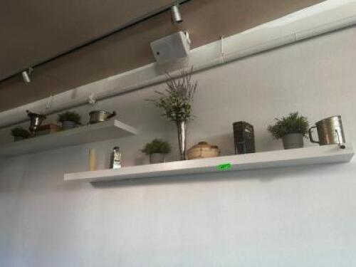 DESCRIPTION: CONTENTS OF TWO SHELVES- ASSORTED DECORATIONS LOCATION: MAIN FLOOR THIS LOT IS: ONE MONEY QTY: 1