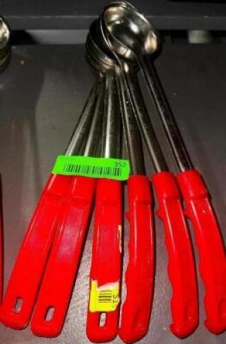DESCRIPTION: (6) STAINLESS PORTION SERVERS LOCATION: BASEMENT THIS LOT IS: SOLD BY THE PIECE QTY: 6