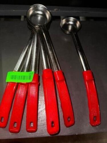 DESCRIPTION: (6) STAINLESS PORTION SERVERS LOCATION: BASEMENT THIS LOT IS: SOLD BY THE PIECE QTY: 6