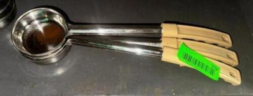 DESCRIPTION: (3) STAINLESS PORTION SERVERS LOCATION: BASEMENT THIS LOT IS: SOLD BY THE PIECE QTY: 3