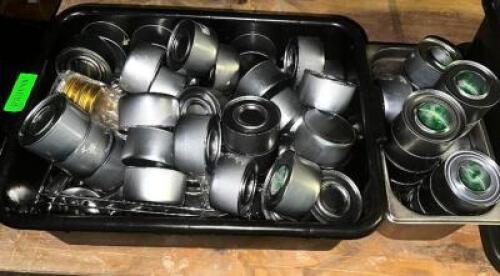 DESCRIPTION: BUS TUB AND CONTENTS - STERNO FUEL CANS LOCATION: BASEMENT THIS LOT IS: ONE MONEY QTY: 1