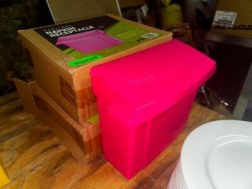 DESCRIPTION: (3) SANITARY NAPKIN RECEPTACLES LOCATION: BASEMENT THIS LOT IS: ONE MONEY QTY: 1