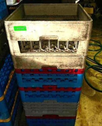 DESCRIPTION: (6) ASSORTED GLASS RACKS LOCATION: BASEMENT THIS LOT IS: ONE MONEY QTY: 1