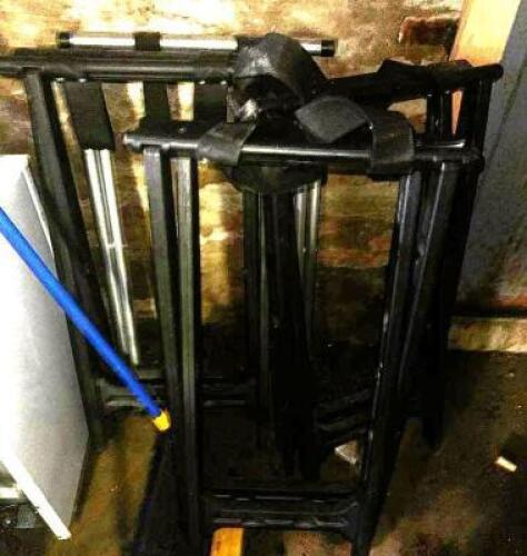 DESCRIPTION: (4) ASSORTED FOLDING TRAY STAND LOCATION: BASEMENT THIS LOT IS: ONE MONEY QTY: 1