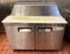 DESCRIPTION: 48" SANDWICH/SALAD PREP TABLE WITH REFRIGERATED BASE ON CASTERS BRAND/MODEL: AVANTCO 178APT48 LOCATION: KITCHEN QTY: 1