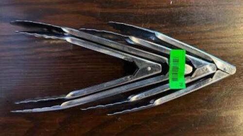 DESCRIPTION: (4) STAINLESS TONGS LOCATION: MAIN DINING QTY: 4