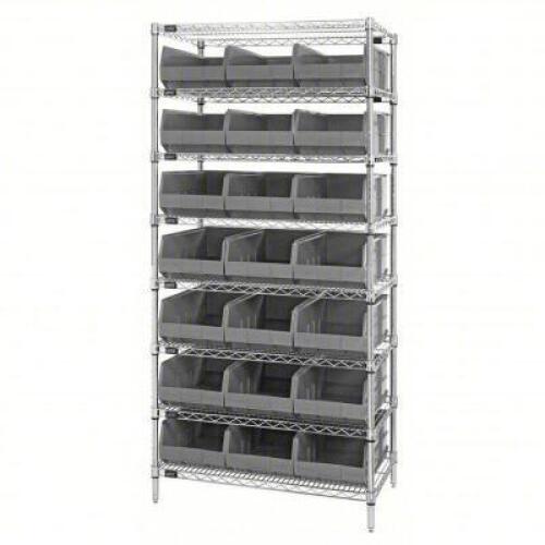 (2) BIN SHELVING, SHELVES ONLY, NO BINS INCLUDED
