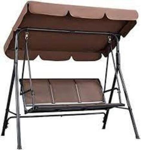 (1) OUTDOOR PATIO SWING CHAIR WITH ADJUSTABLE AWNING