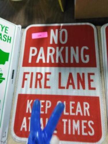 (2) NO PARKING FIRE LANE SIGNS
