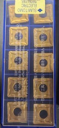 DESCRIPTION: (20) SNMG CABIDE TURNING INSERT BRAND/MODEL: SUMITOMO SNMG644EMU AC200 SIZE: $19.00 PER INSERT QTY: 20