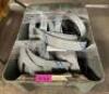 LARGE BOX OF ASSORTED HARDWARE AND MOUNTING BRACKETS - U-SHAPED