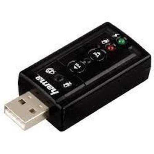 DESCRIPTION: (2) USB SOUND CARD BRAND/MODEL: BLACK INFORMATION: 7.1 SURROUND SOUND SIZE: EXTERNAL HEADPHONE JACKS RETAIL$: $118.45 EA QTY: 2