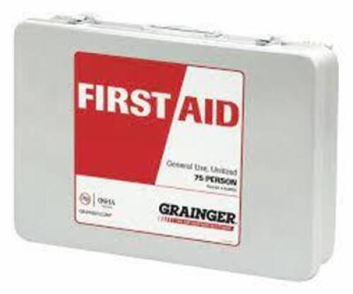 DESCRIPTION: (2) FIRST AID KITS BRAND/MODEL: PRODUCT NUMBER #463M02 INFORMATION: WHITE SIZE: 75 PEOPLE SERVED RETAIL$: $150.45 EA QTY: 2
