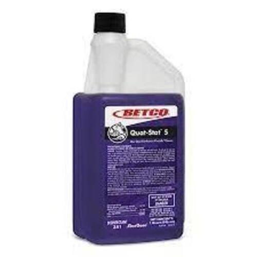 DESCRIPTION: (6) ONE STEP DISINFECTANT VIRUCIDE BRAND/MODEL: BETCO QUAT STAT 5 SIZE: 1 QT RETAIL$: $28.18 EA QTY: 6