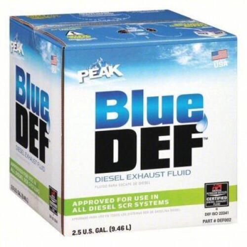 DESCRIPTION: (1) DIESEL EXHAUST FLUID BRAND/MODEL: PEAK #48RH22 SIZE: 2.5 GAL RETAIL$: $18.63 EA QTY: 1