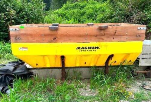 DESCRIPTION:&nbsp;2 CUBIC YARD SALT SPREADER BRAND/MODEL: MAGNUM LOCATION: PARKING LOT QTY: 1