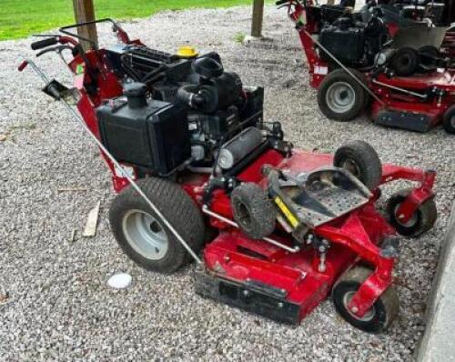 DESCRIPTION: 52" MOWER WITH VELKE BRAND/MODEL: FERRIS FX-45&nbsp; INFORMATION: RUNS, 704.5 HOURS LOCATION: SHED QTY: 1