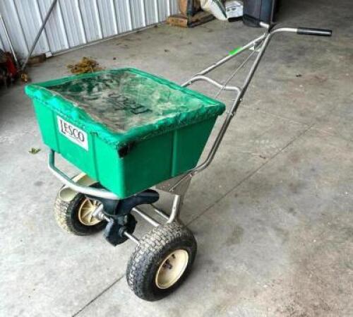 DESCRIPTION: COMMERCIAL SEED SPREADER BRAND/MODEL: LESCO LOCATION: SHOP QTY: 1
