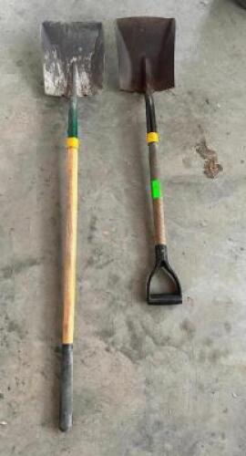 DESCRIPTION: (2) SQUARE SHOVELS LOCATION: SHED QTY: 2