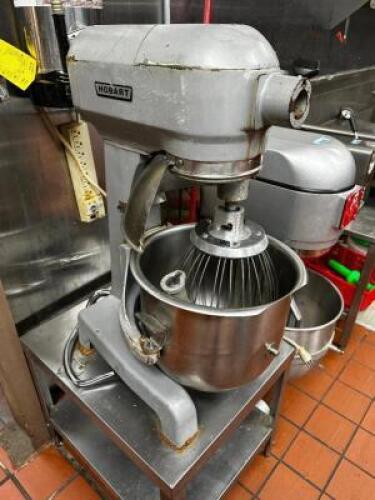 HOBART 20 QT MIXER W/ STAND, BOWL, AND (2) ATTACHMENTS