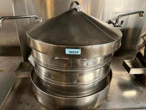 THREE STACK STAINLESS STEAMER W/ LID