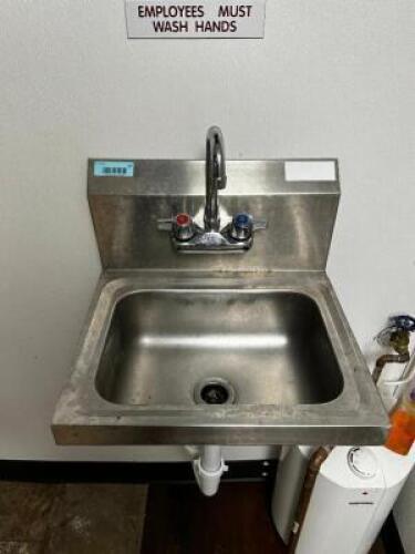 WALL MOUNTED STAINLESS HAND SINK