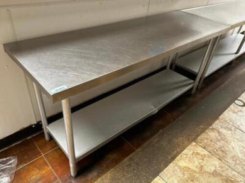 72" X 24" STAINLESS TABLE W/ UNDER SHELF