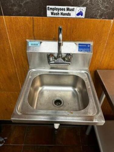 WALL MOUNTED STAINLESS HAND SINK