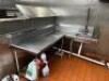 8' X 4' L SHAPED LEFT SIDE STAINLESS SOIL TABLE W/ SPRAY SINK - 2