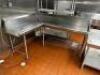 6' X 4' RIGHT SIDE L SHAPED STAINLESS CLEAN TABLE