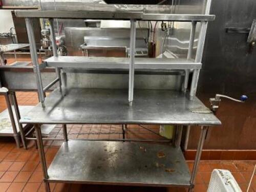 60" X 30" STAINLESS TABLE W/ RISER.