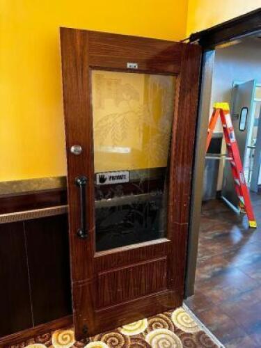 80" X 36" HARDWOOD DOOR W/ CENTER WINDOW