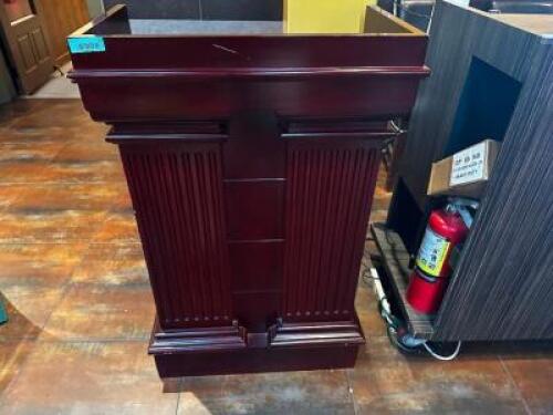 LAMINATE CHERRY HOSTESS STAND