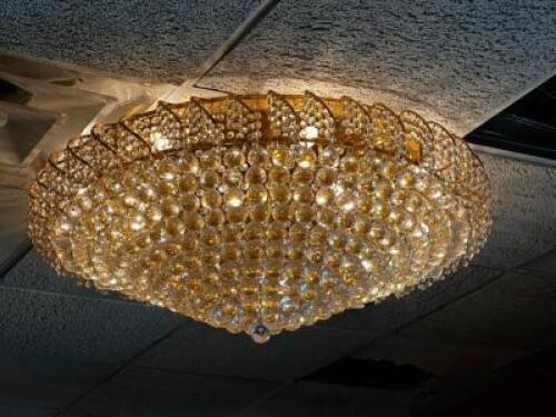 (3) GLASS BEAD CHANDELIER LIGHT FIXTURES