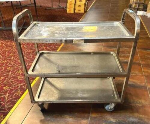 THREE TIER STAINLESS KITCHEN CART / UTILITY CART.