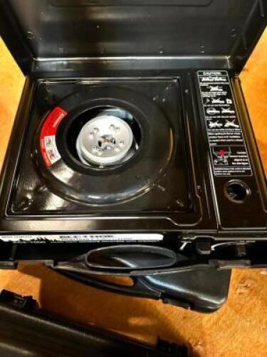 (2) PORTABLE BUTANE RANGES W/ PLASTIC CASES