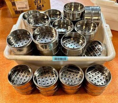 (59) 4" STAINLESS STEAM ROUNDS