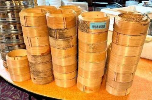 (62) 4" WOODEN STEAMER ROUNDS