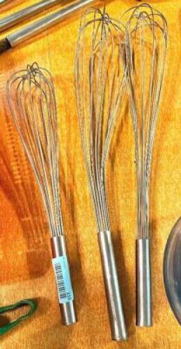 (3) STAINLESS WISK'S