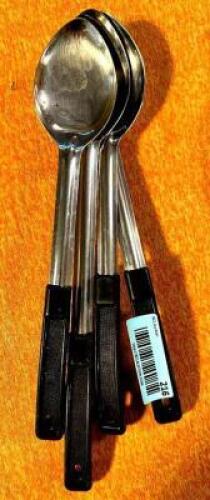 (5) STAINLESS SERVING SPOONS