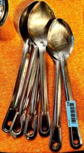 (6) STAINLESS SERVING SPOONS