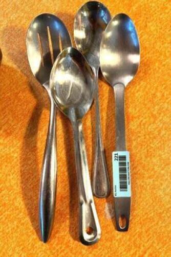 (5) STAINLESS SERVING SPOONS