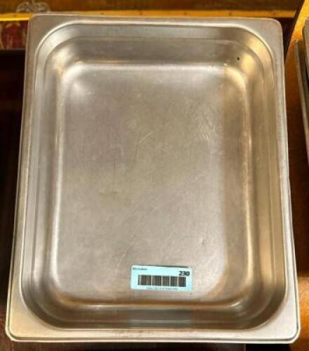 (2) HALF SIZE STAINLESS INSERTS