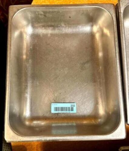 (2) HALF SIZE STAINLESS INSERTS