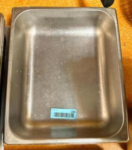(2) HALF SIZE STAINLESS INSERTS
